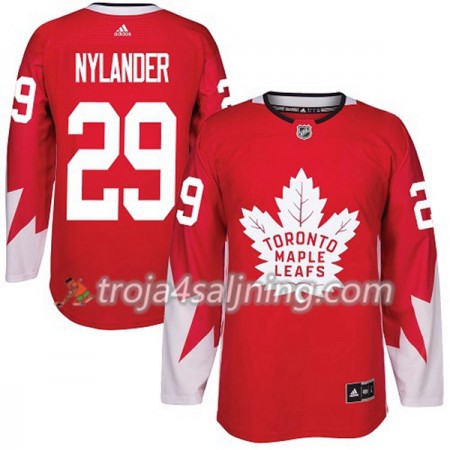 Toronto Maple Leafs tröja William Nylander 29 Röd 2017-2018 Adidas Alternate Authentic - NHL Tröjor Herr